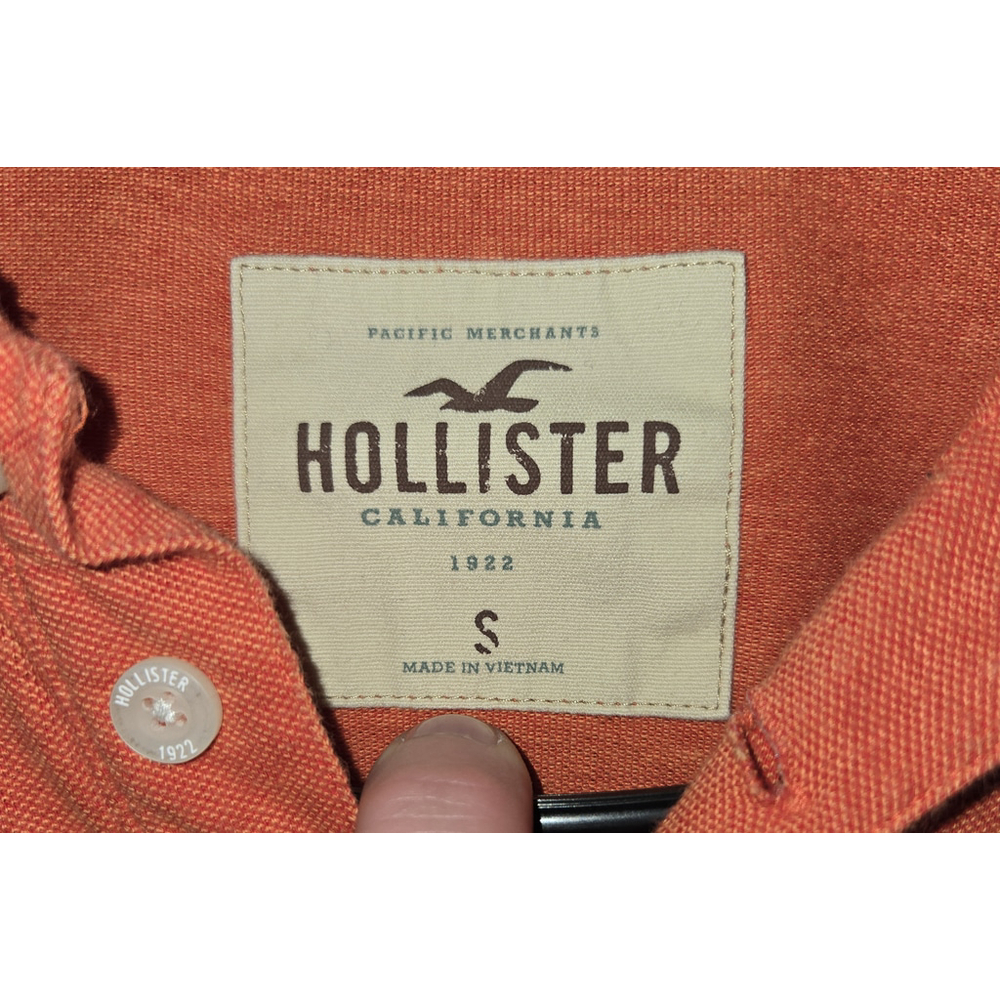 Men's Hollister Polo Shirt Size S Orange - Picture 2 of 4